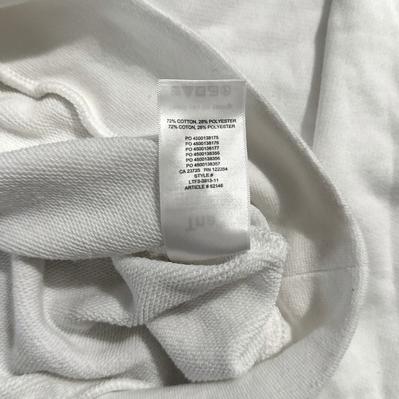Aritzia TNA - Airy Fleece Perfect 1/4 Zip Sweatshirt AiryAF - Size Small - White - Picture 9 of 9
